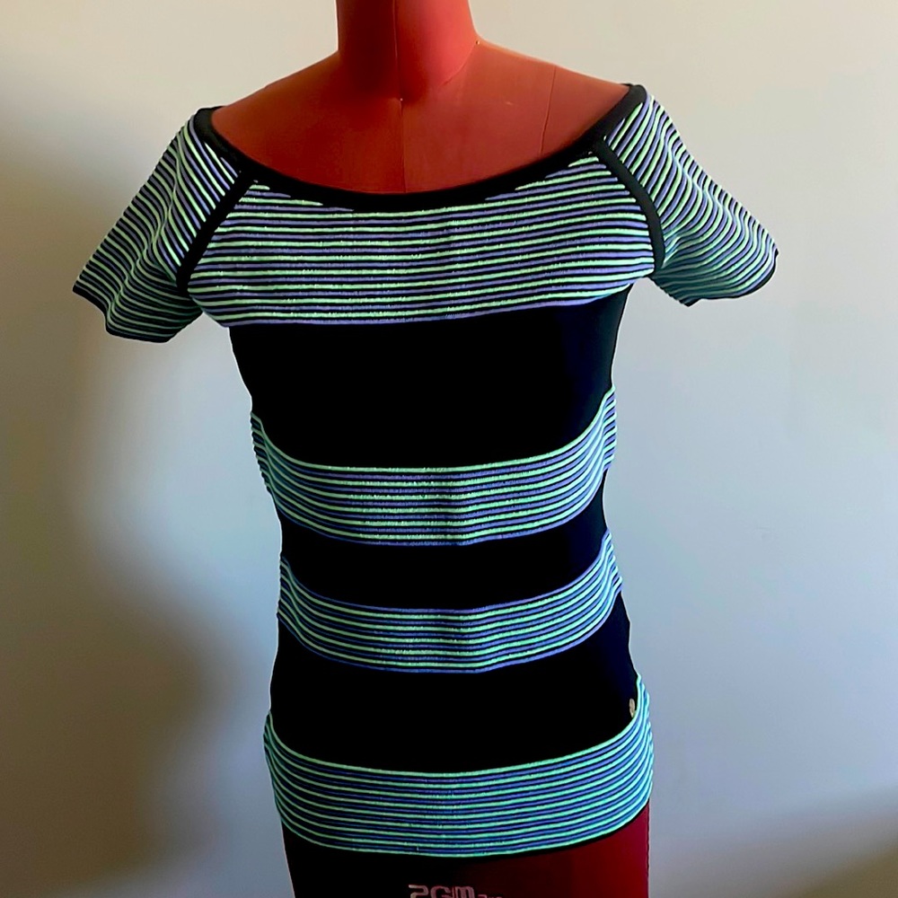 Designer Versace Collection short sleeve knit tank